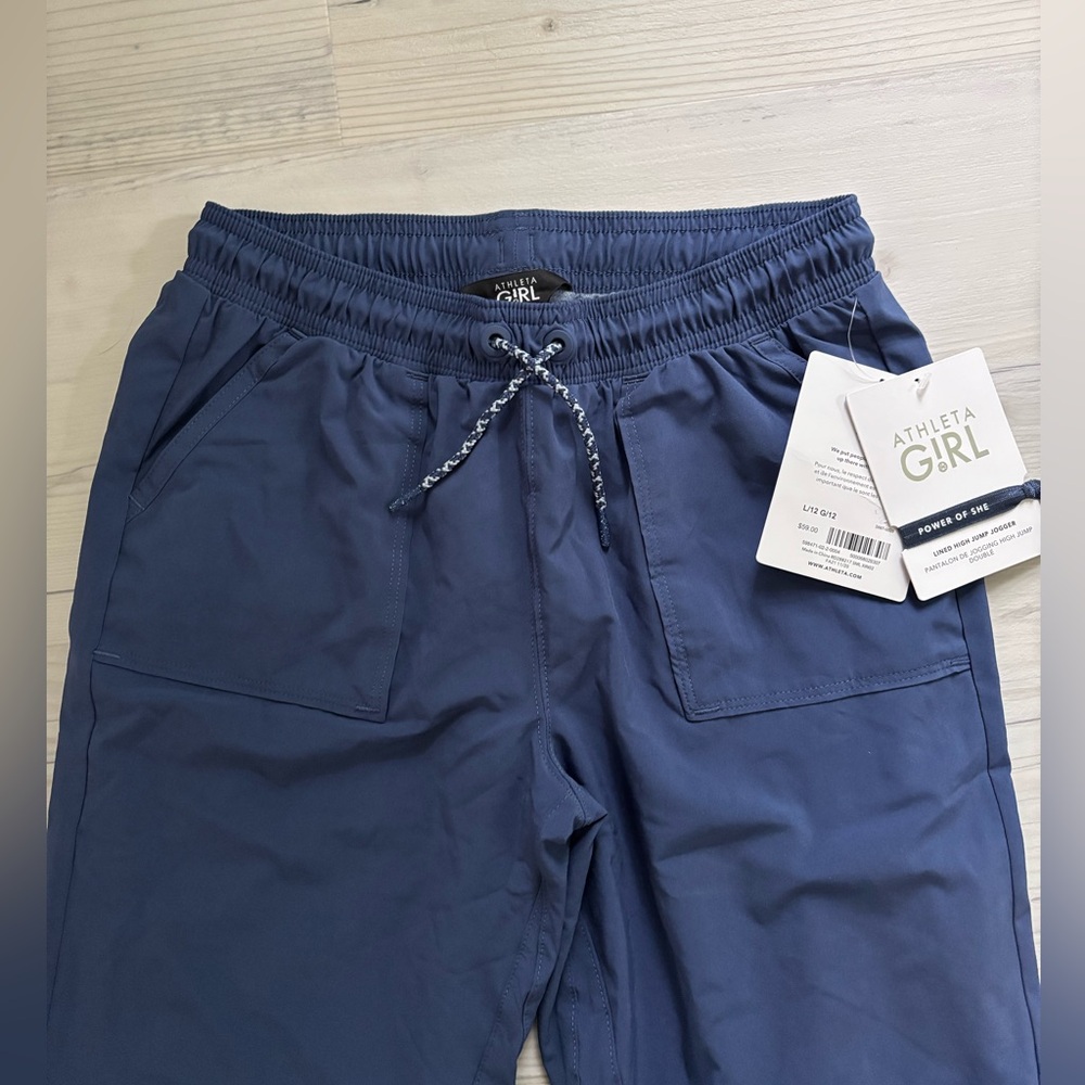 NWT Athleta Girl Size L/12 Lined High Jump Joggers